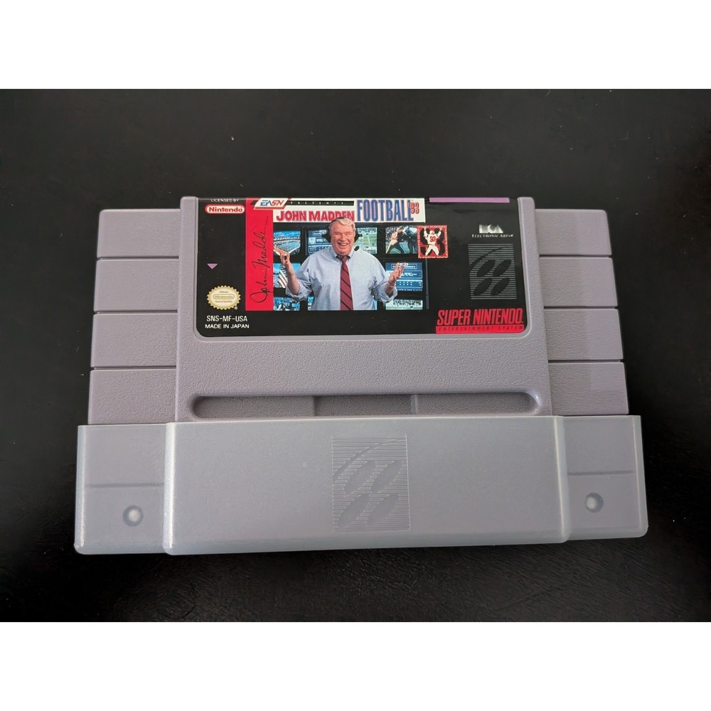 John Madden Football '93 Super Nintendo SNES Cartridge Only Authentic / Tested